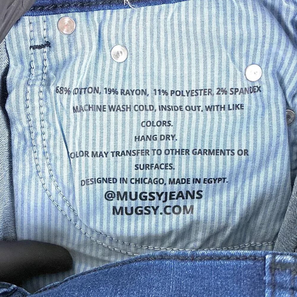 Mugsy Jeans Mens 32x32 Studio Blues Stretch Slim Straight Preppy Going Out